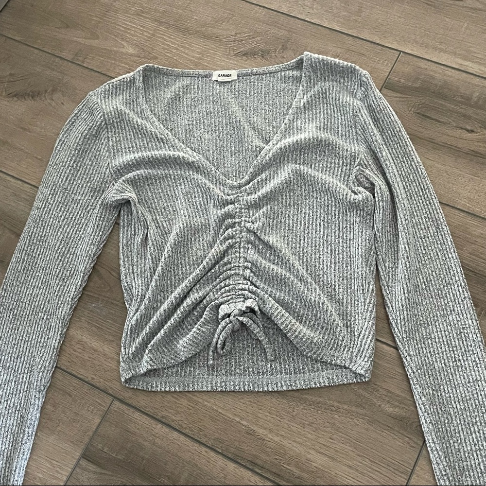 Garage Tie Up Cropped Long Sleeve